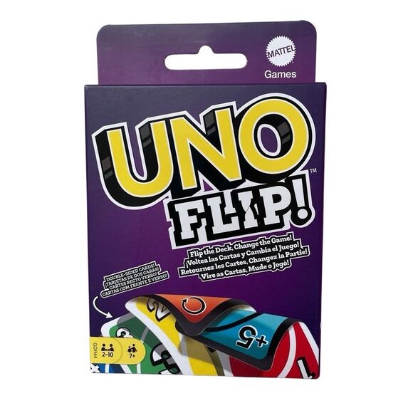 Uno Flip Card Game Family Friendly Fun - Picture 1 of 2